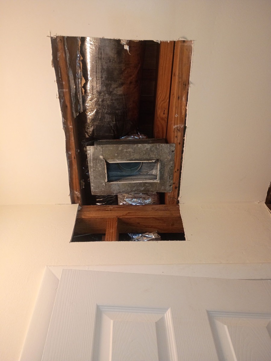 Ceiling and HVAC duct repair by Sunshine State Home & Commercial Services